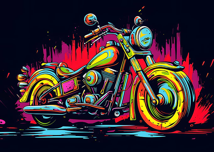 Motorcycle Garage Poster