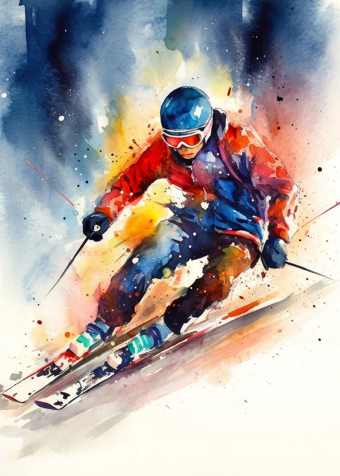 Ski sport art