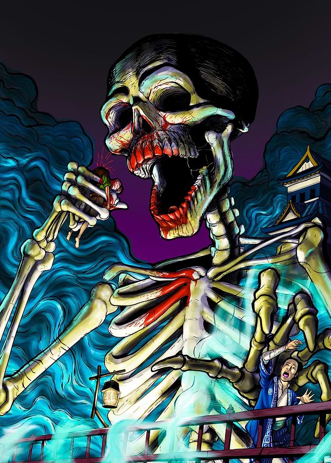 Anime Horror Giant Skull