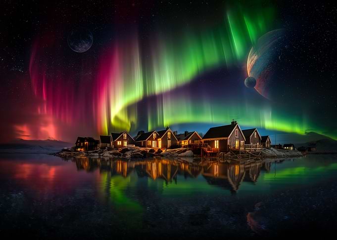 Northern lights Embrace