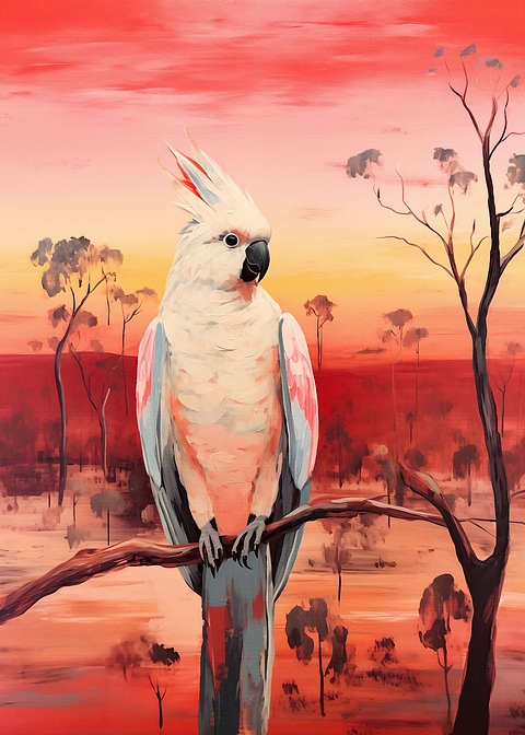 Outback Avian Beauty — living room metal wall art