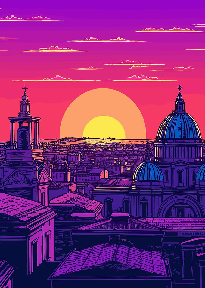 City Synthwave Retro