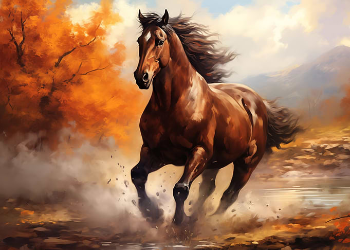 Running horse