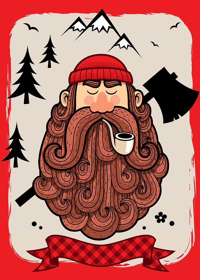 Lumberjack on White
