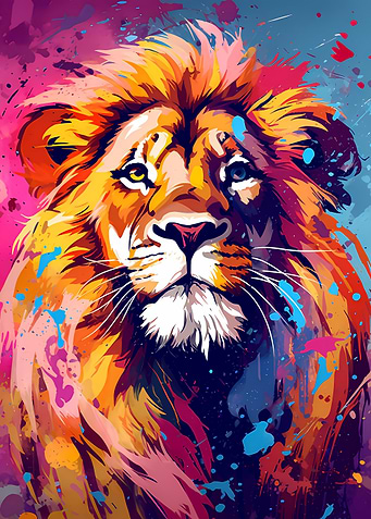 Lion Pop Art