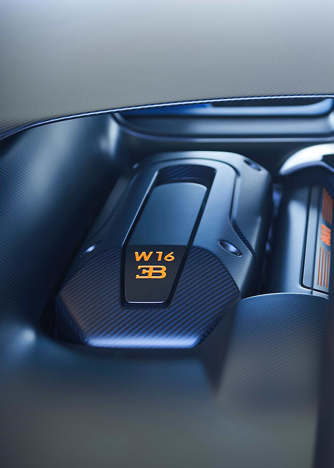 W16 Bugatti in Blue carbon