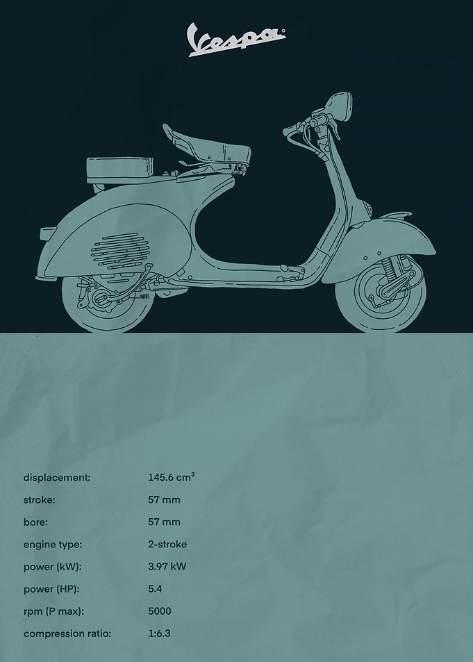1955 vespa 150 struzzo