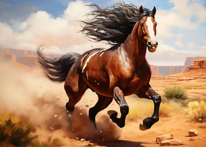 Running horse