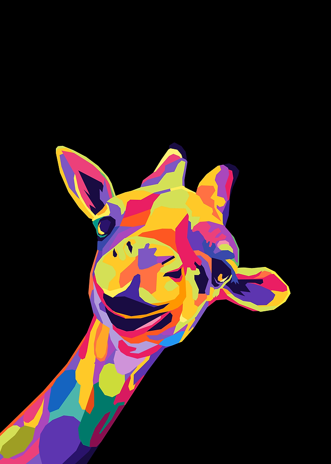 Giraffe Colorful Pop Art