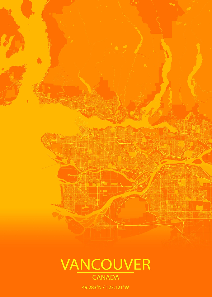 Vancouver CA Orange Map