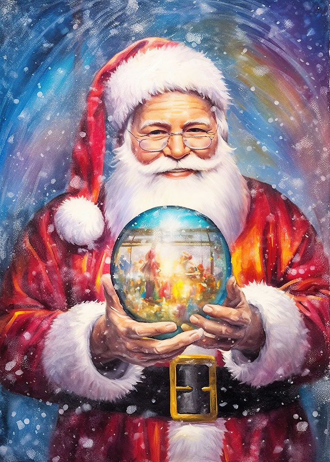 Santas Gaze into Tomorrow