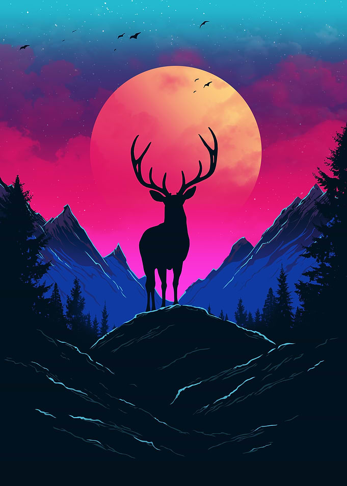 Retro Deer