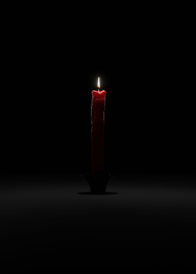 Minimalistic Red Candle