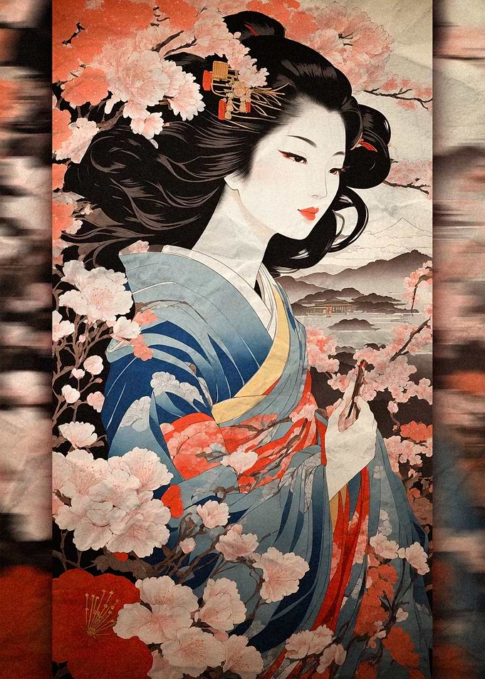 Vintage Japanese Geisha