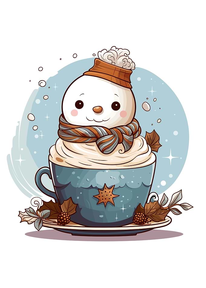 Cute Snowman Coffee