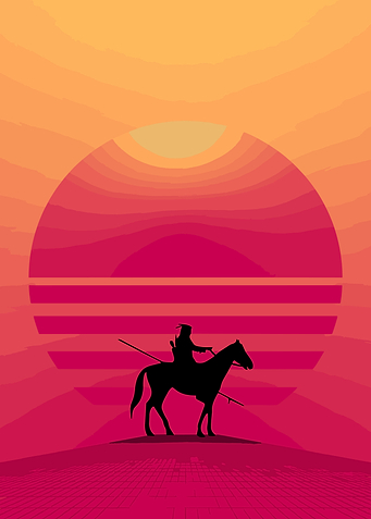 Japanese samurai horse