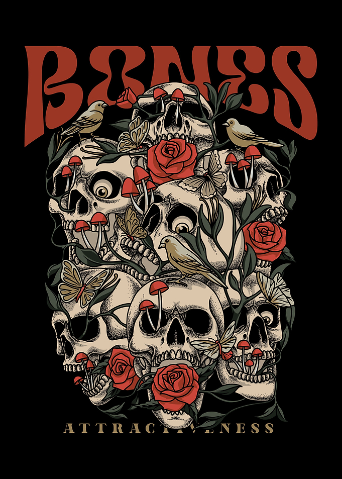 Stack Of Skulls Illustrat