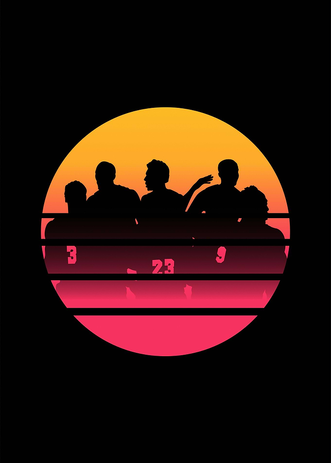 basketball retro style