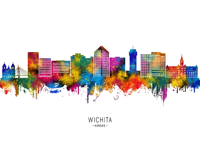 Wichita Kansas Skyline