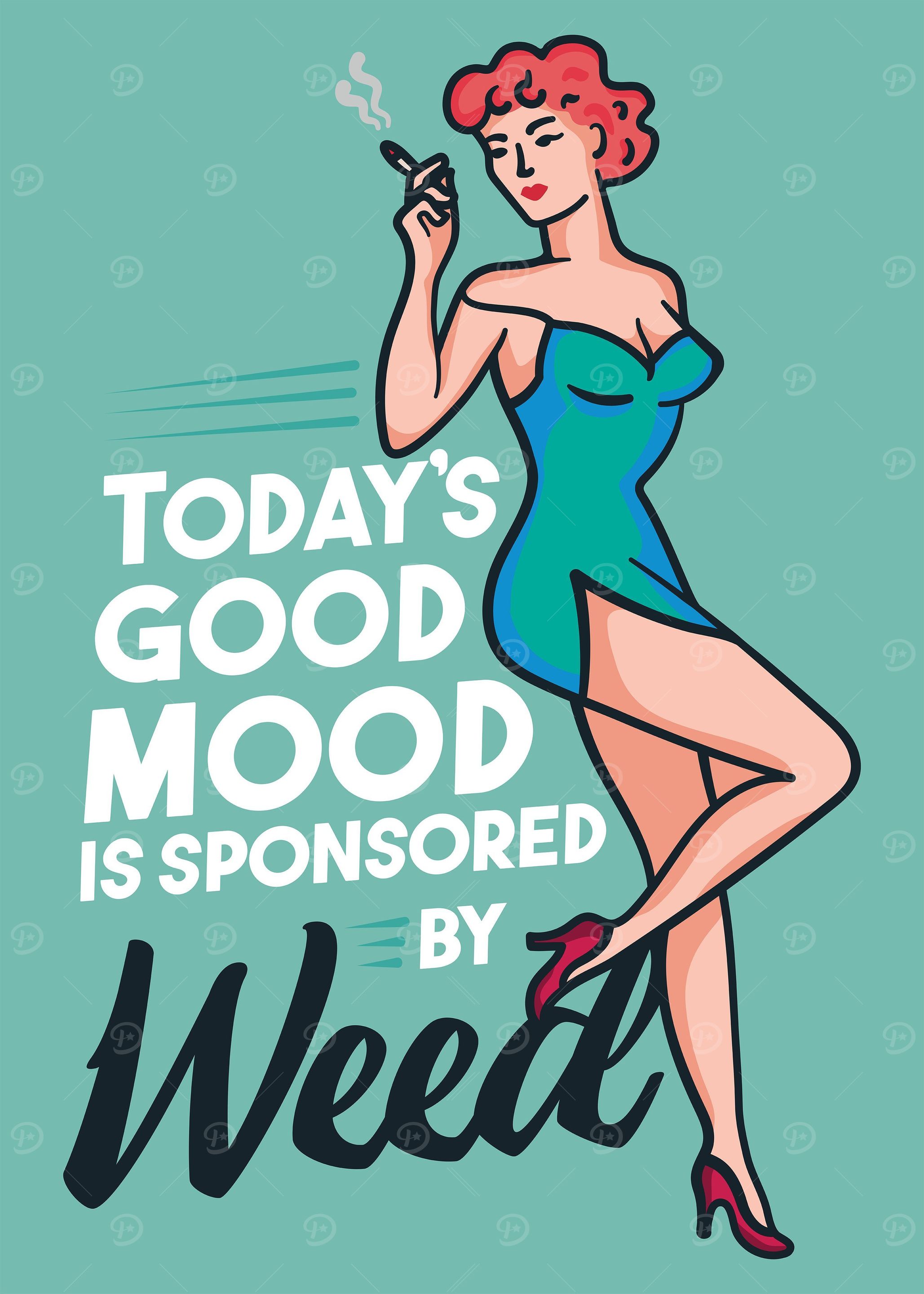 Pin Up Weed Girl