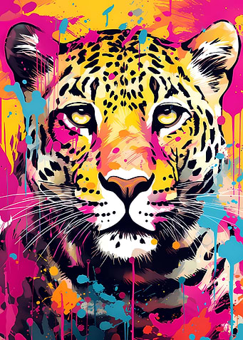 Handsome Jaguar Pop Art