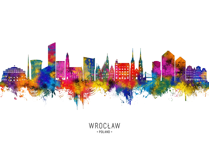 Wroclaw Poland Skyline