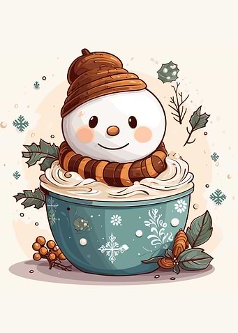Cute Snowman Coffee