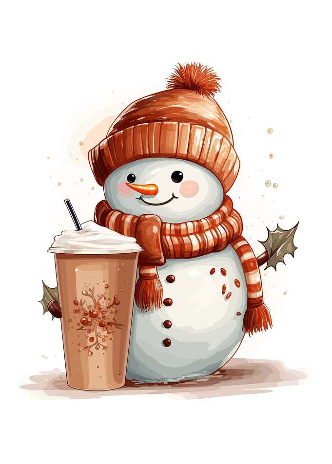 Cute Snowman Coffee