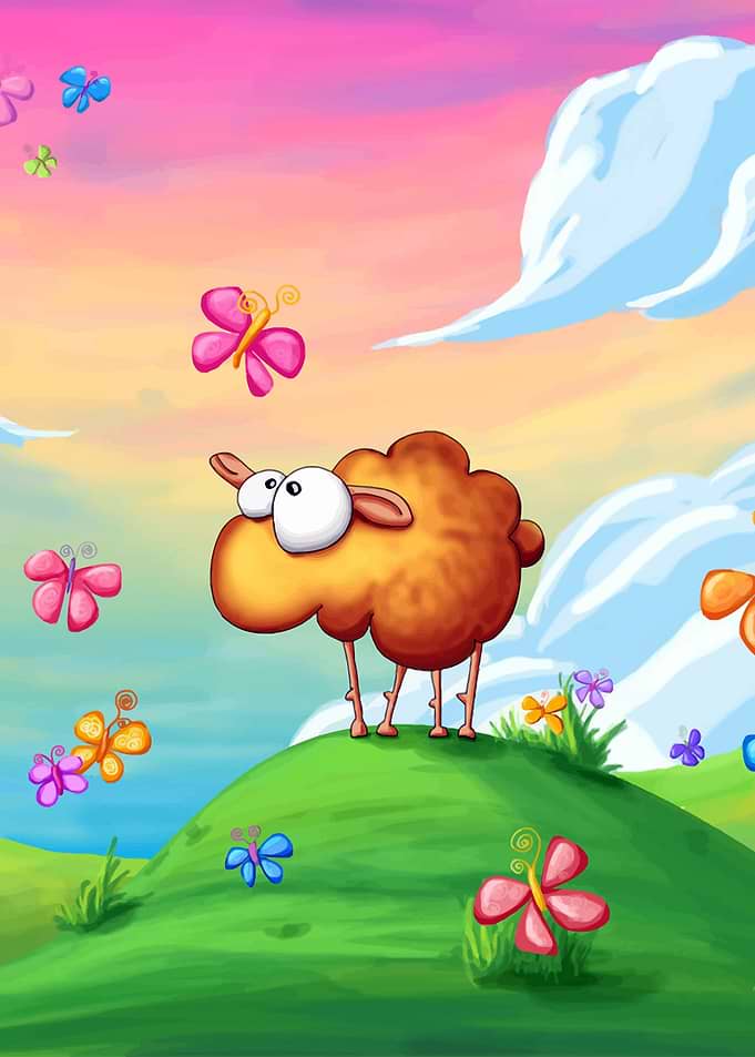 Wallo the sheep pink