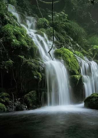 spring waterfall stone