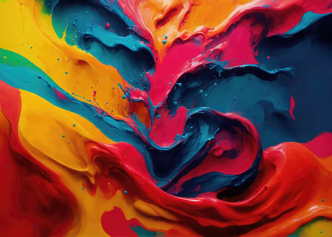 Paint flow mixing overhead