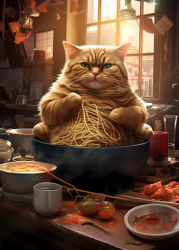 Fat Cat Noodles Ramen Food