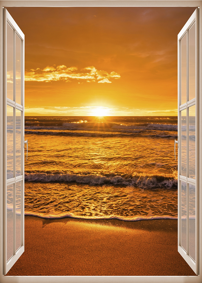 Sea landscape sunset