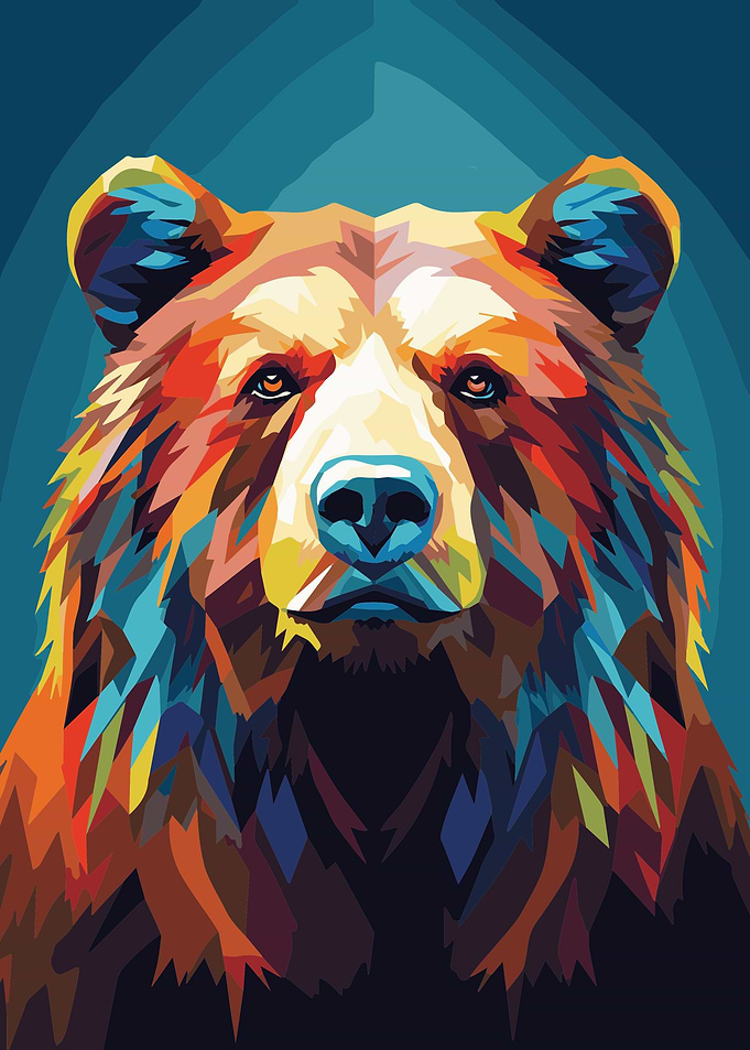 Low Poly Grizzly Bear