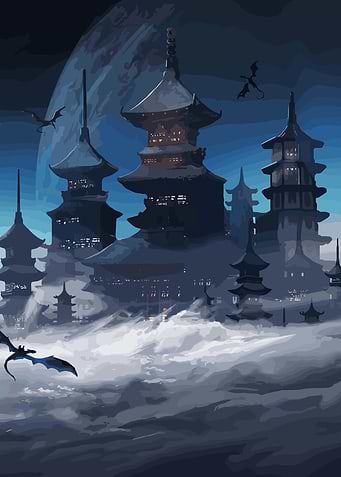 japanese castle fantasy