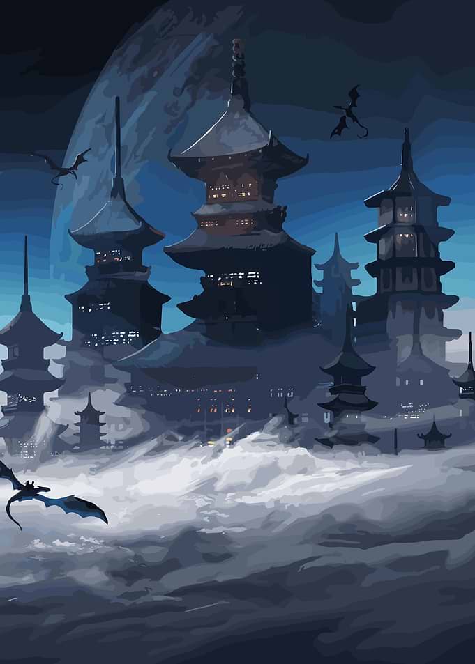 japanese castle fantasy