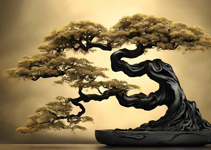 Abstract Bonsai Tree Art