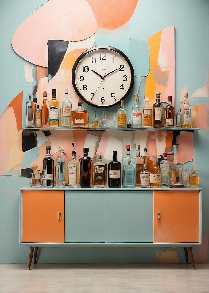 Mid Century Console Bar II