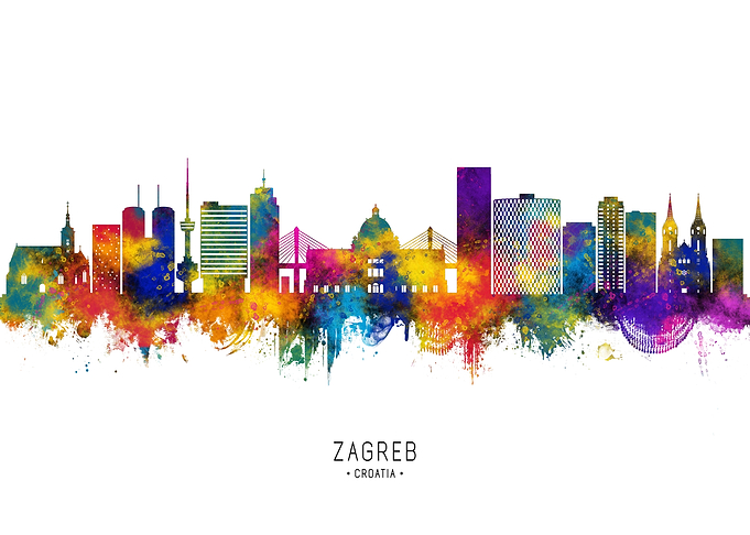 Zagreb Croatia Skyline