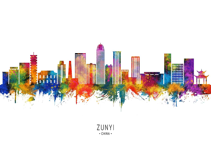 Zunyi China Skyline