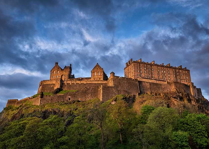 Edinburgh Castle At Sunset