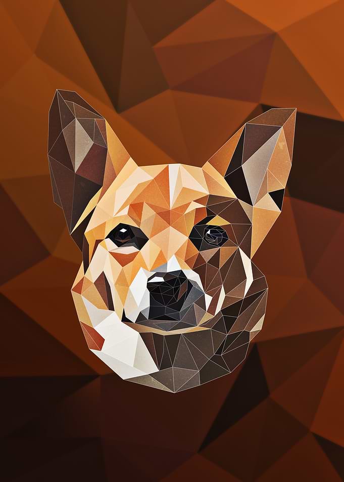 Low poly dog