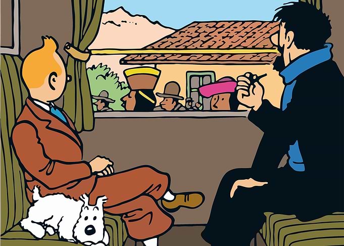 Professor and Tintin