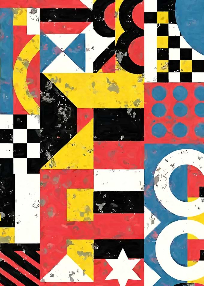 Bauhaus Abstract Warning