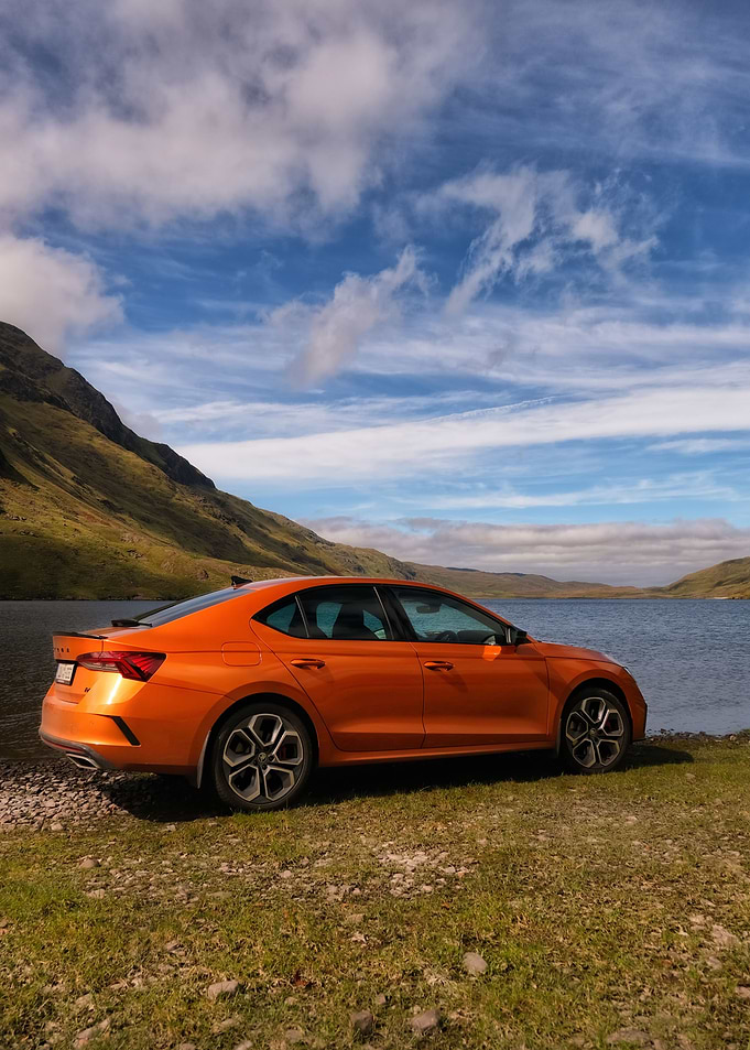 Fiery orange car