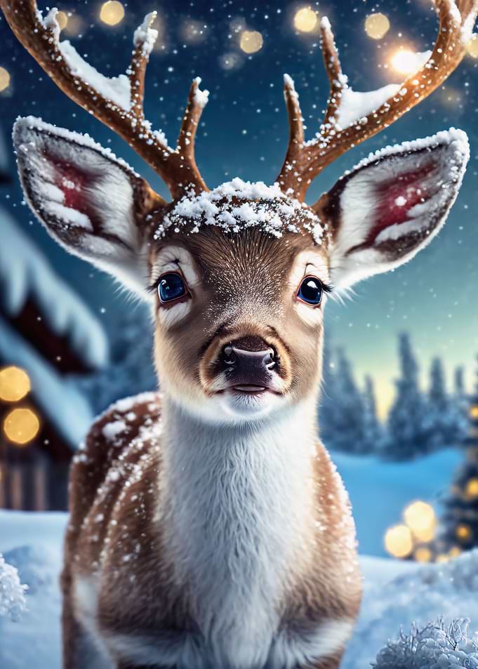 Reindeer In Winter
