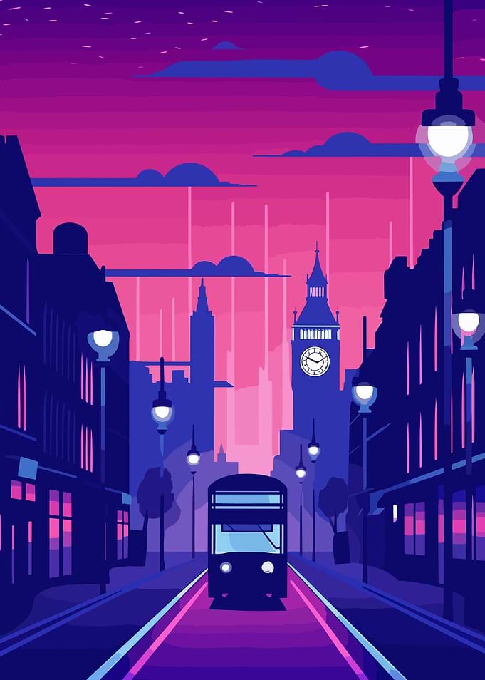 City Synthwave Retro
