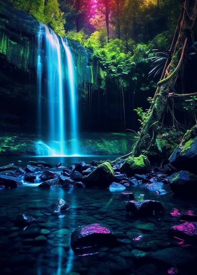 Peaceful Waterfall Nature