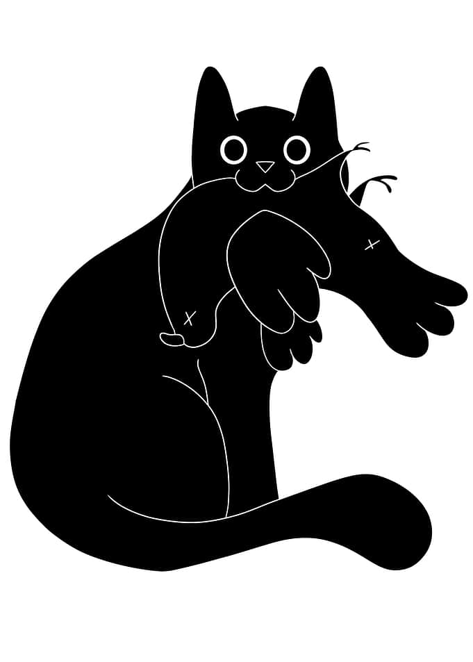 Hunter black cat