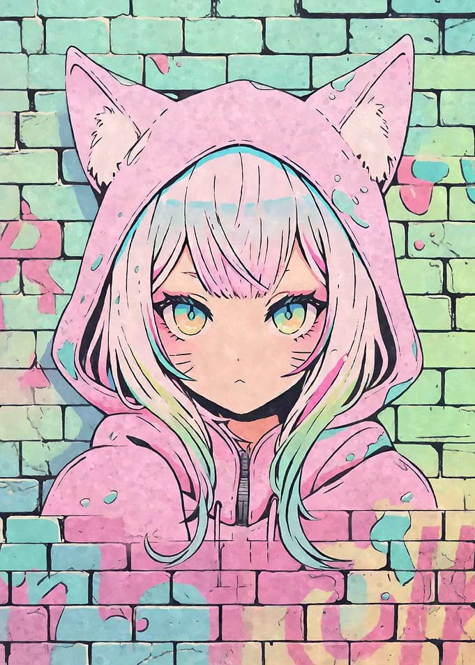 Pastel Nekomimi Graffiti